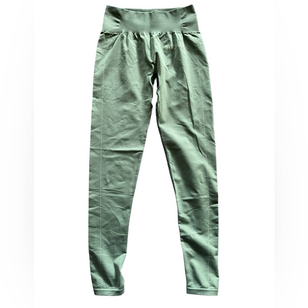 Gymshark Womens XS Green Leggings 24" Inseam - Perfect for Workouts‎ & the Gym!